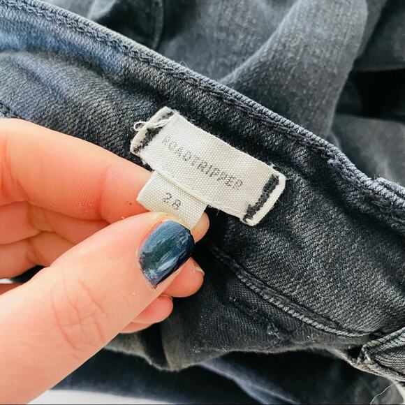 MADEWELL Roadtripper Washed Black Grey High Rise Skinny Denim Jeans 28 - Picture 8 of 12